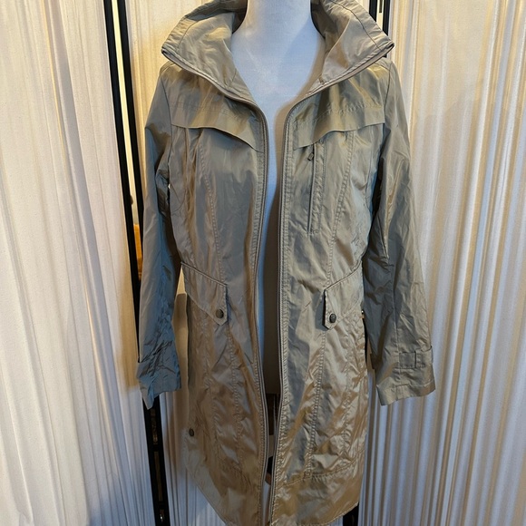 Cole Haan Tan Trench Coat Mid-Length Weather-Resistant - Picture 3 of 6